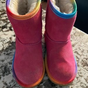 Toddler UGG (authentic) Size 10. hot pink/rainbow